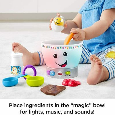 Fisher-Price Laugh & Learn Magic Color Mixing Bowl, Musical Baby Toy Image 2