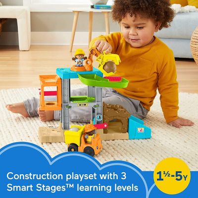 Fisher-Price Little People Load Up ?n Learn Construction Site, musical playset w/ Dump Truck Image 1