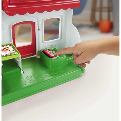 Fisher-Price Little People We Deliver Pizza Place Pizza Kitchen Playset w/ Push-Along Vehicle Image 3