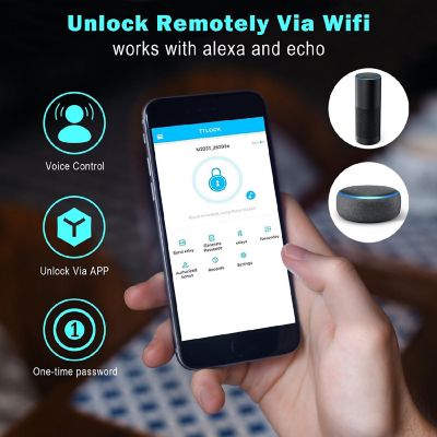 Fitnate Keyless Smart Fingerprint Bluetooth Digital Code Door Lock Image 1