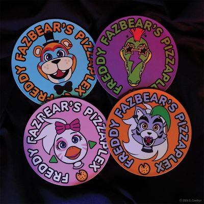 Five Nights at Freddy's 4-Piece Printed Drink Coaster Set Image 2