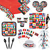 Flags of All Nations Party Tableware Kit for 12 Guests Image 1