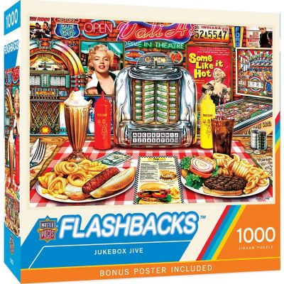 Flashbacks - Jukebox Jive 1000 Piece Jigsaw Puzzle Image 1