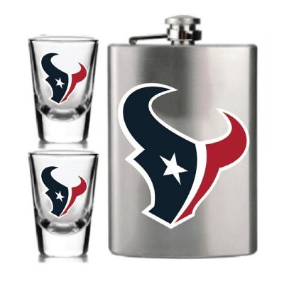 Flask &amp; Shot Glass Set - Houston Texans Image 1