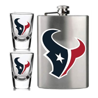 Flask &amp; Shot Glass Set - Houston Texans Image 1