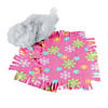 Fleece Flower Tied Pillow Craft Kit - Makes 6 Image 1