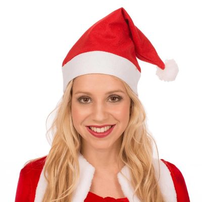 Fleece Santa Hat Costume Accessory Image 1