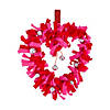 Fleece Tied Valentine Heart Wreath Craft Kit - Makes 3 Image 1