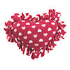 Fleece Valentine Heart Tied Pillow Craft Kit - Makes 6 Image 1