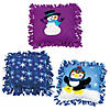 Fleece Winter Tied Pillow Craft Kit Assortment - Makes 18 Image 1