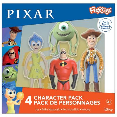 FleXfigs: Pixar - 4 Character Pack - Articulated Action Figures, Ages 3+ Image 1