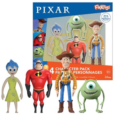 FleXfigs: Pixar - 4 Character Pack - Articulated Action Figures, Ages 3+ Image 2