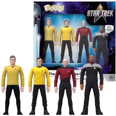 Flexfigs: Star Trek Captains - 4 Character Pack - Ages 3+ Image 1