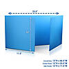 Flipside Products Premium Plastic Study Carrels, Blue, 12" x 46.5", Pack of 24 Image 1