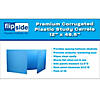 Flipside Products Premium Plastic Study Carrels, Blue, 12" x 46.5", Pack of 24 Image 3