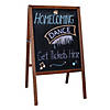 Flipside Products Stained Marquee Easel with Black Chalkboard, 42" H x 24"W Image 2