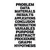 Flipside Science Fair Project Titles, Black Lettering on White, 13 Per Pack, 12 packs Image 1