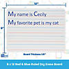 Flipside Two-Sided Dry Erase Board, Plain/Ruled, 9" x 12", Classpack of 12 Image 2