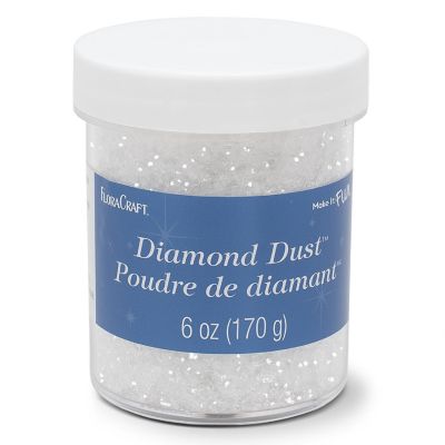 FloraCraft Diamond Dust Glitter 6oz-Clear Glass Image 1