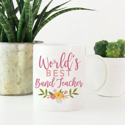 Floral Best Band Ceramic Mug Image 1