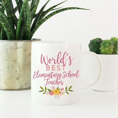 Floral Best Elementary Ceramic Mug Image 1