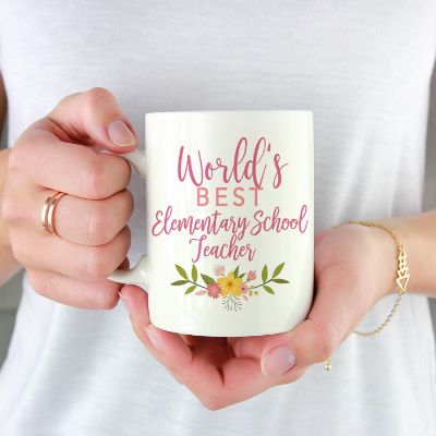 Floral Best Elementary Ceramic Mug Image 1