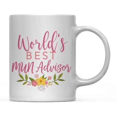 Floral Best MUN Advisor Ceramic Mug Image 2