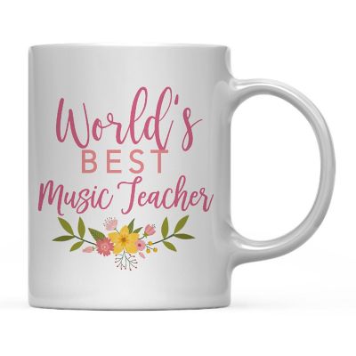 Floral Best Music Ceramic Mug Image 2