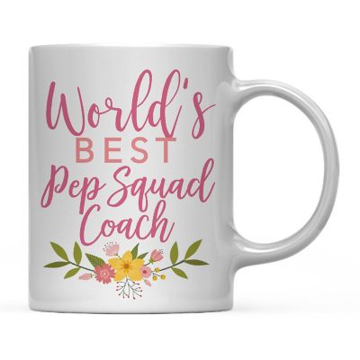 Floral Best Pep Squad Coach Ceramic Mug Image 2