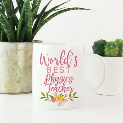 Floral Best Physics Ceramic Mug Image 1