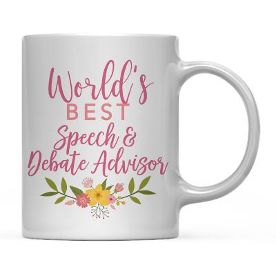 Floral Best Speech &amp; Debate Advisor Mug Image 2