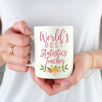 Floral Best Statistics Ceramic Mug Image 1
