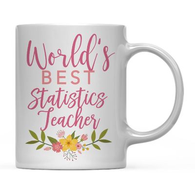 Floral Best Statistics Ceramic Mug Image 2
