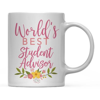Floral Best Student Advisor Ceramic Mug Image 2