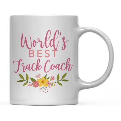 Floral Best Track Coach Ceramic Mug Image 2