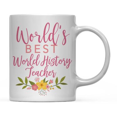 Floral Best World History Ceramic Mug Image 2