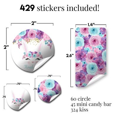 Floral Bunny Sticker Bundle 429pc. by AmandaCreation Image 1