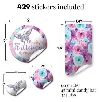 Floral Butterfly Sticker Bundle 429pc. by AmandaCreation Image 2