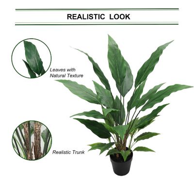 Floral Home Green 36" Artificial SPATHIPHYLLUM 1pc Image 1