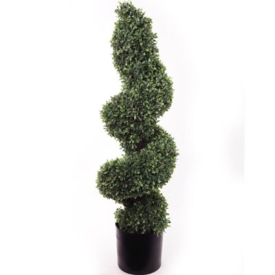 Floral Home Green 36" Boxwood  Spiral Topiary 1pc Image 1