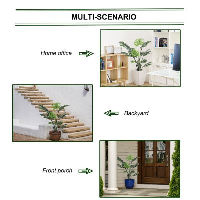 Floral Home Green 40" Split Philo Artificial Plant 1pc Image 2