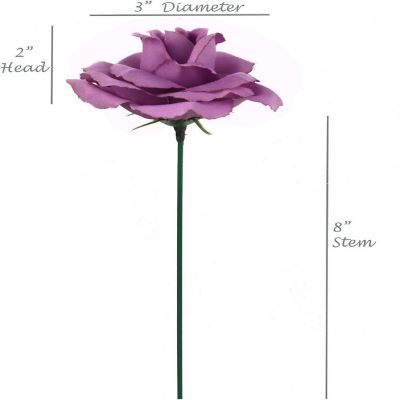 Floral Home Lilac 8" Stems Artificial Flower Rose Picks, Set of 100 Image 2
