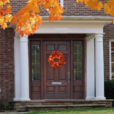 Floral Home Maple 20" Fall Leaf Wreath Maple 1pc Image 1