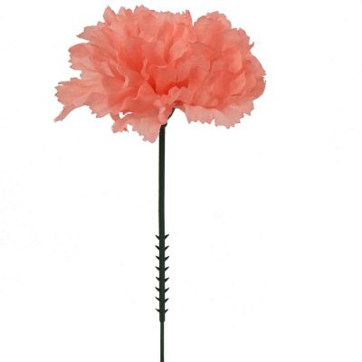 Floral Home Peach 7" Silk Carnation Picks 100pcs Image 1
