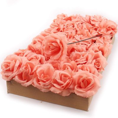 Floral Home Peach 8" Artificial Flowers 100pcs Image 1