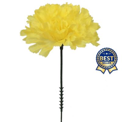 Floral Home Yellow 3.5" Flowers D Carnations 30pcs Image 1