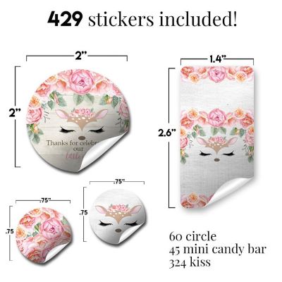 Floral Little Deer Sticker Bundle 429pc. by AmandaCreation Image 3