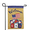 Floral Mason Jars "Welcome" USA Flag Patriotic Outdoor Garden Flag 18" x 12.5" Image 1