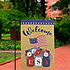 Floral Mason Jars "Welcome" USA Flag Patriotic Outdoor Garden Flag 18" x 12.5" Image 2