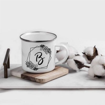 Floral Monogram B 11oz Campfire Mug Image 1